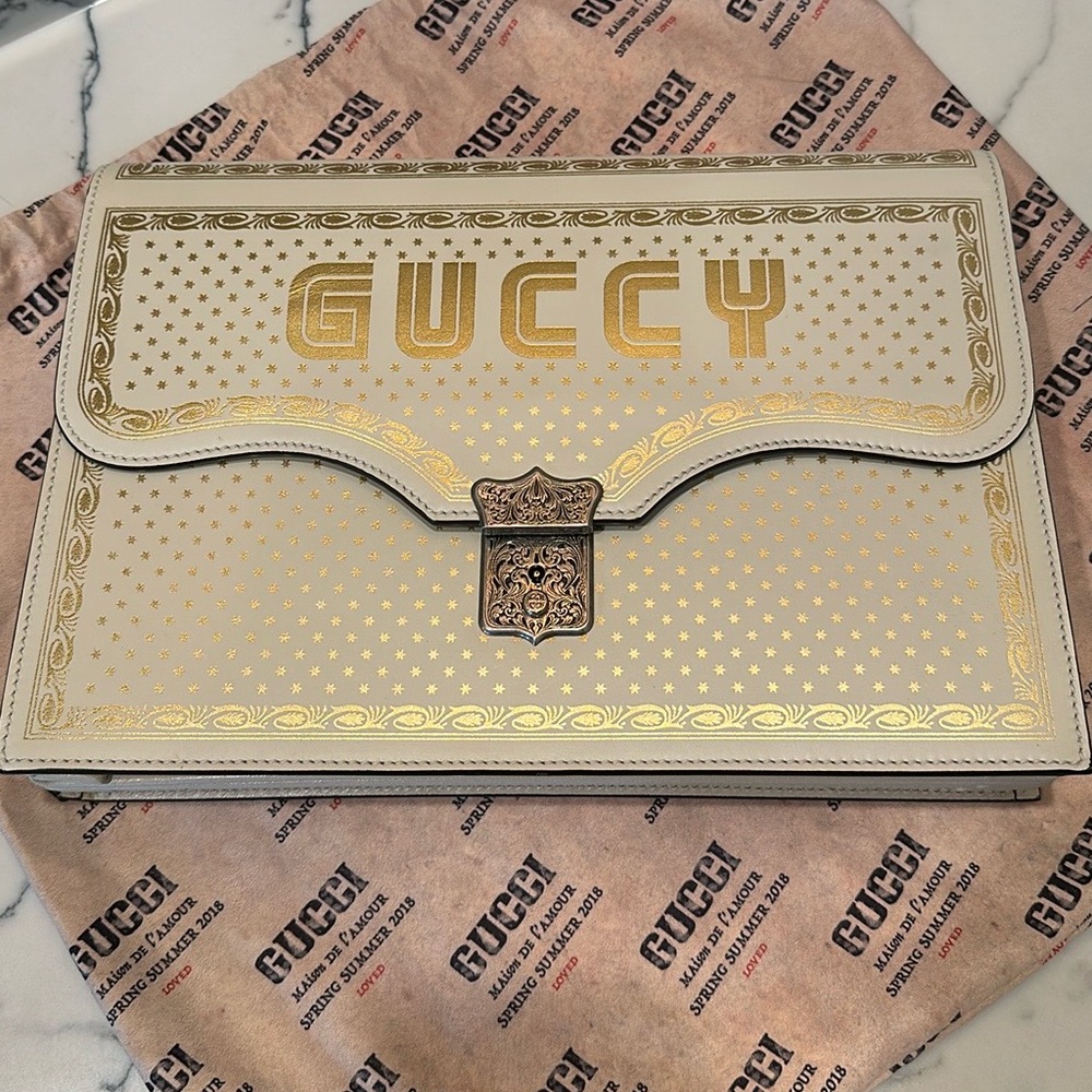 Gucci X Sega Collaboration Star Printed Clutch